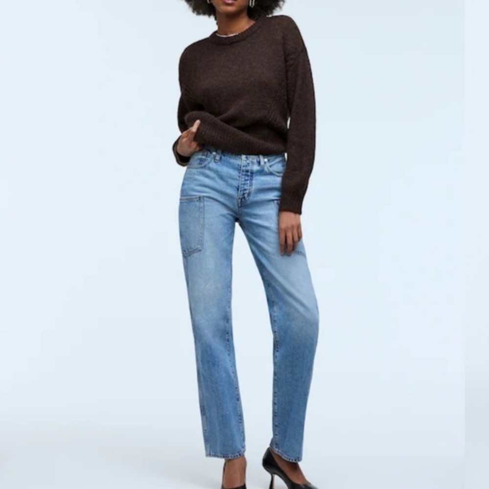 MADEWELL Low-Slung Straight Jeans Hillswick Wash Rigid Size 27